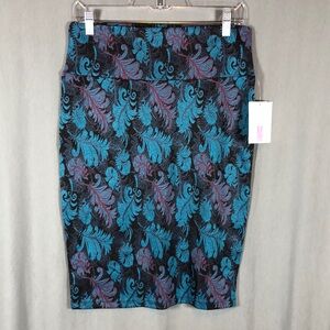 NWT Lularoe Cassie Pencil Skirt - Feathers - Sz M